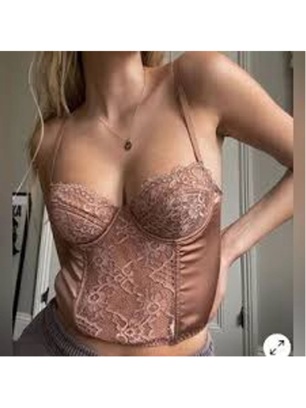 BDG Urban Outfitters Corset Bra Top Nude Lace Top | Bustier | Y2K Coquette